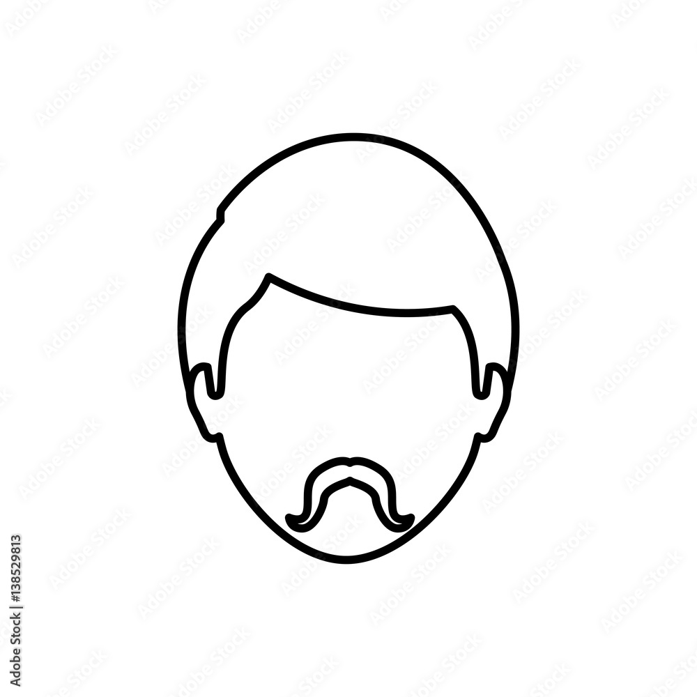 Fototapeta premium Man faceless head icon vector illustration graphic design