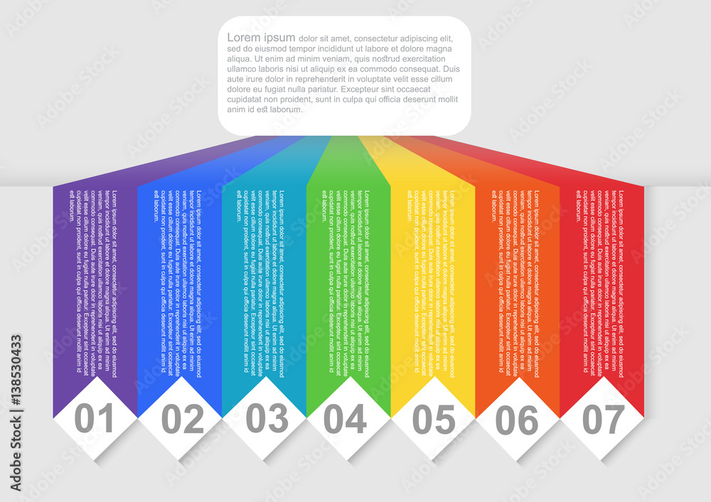 Rainbow color tag chart infographic Stock Vector Adobe Stock