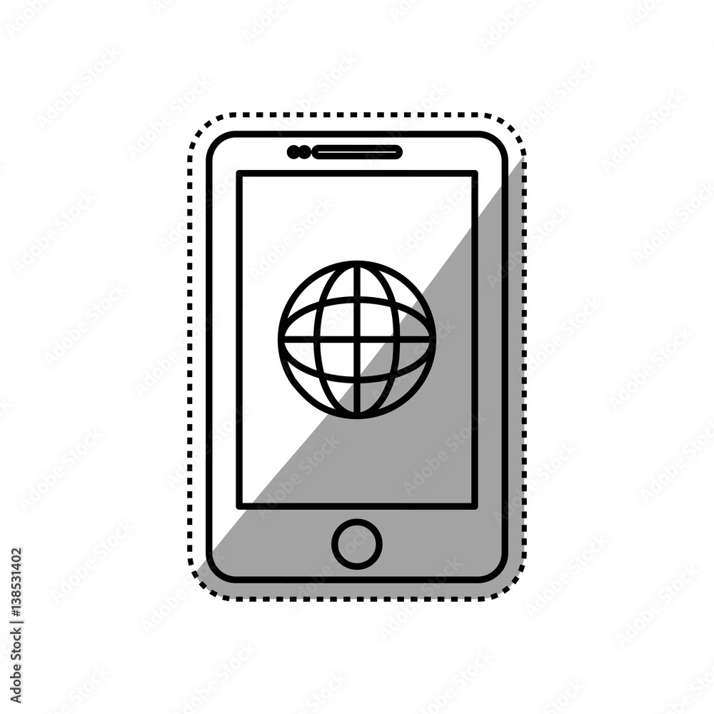 Mobile smartphone technology icon vector illustration graphic design Mobile smartphone technology icon vector illustration graphic design