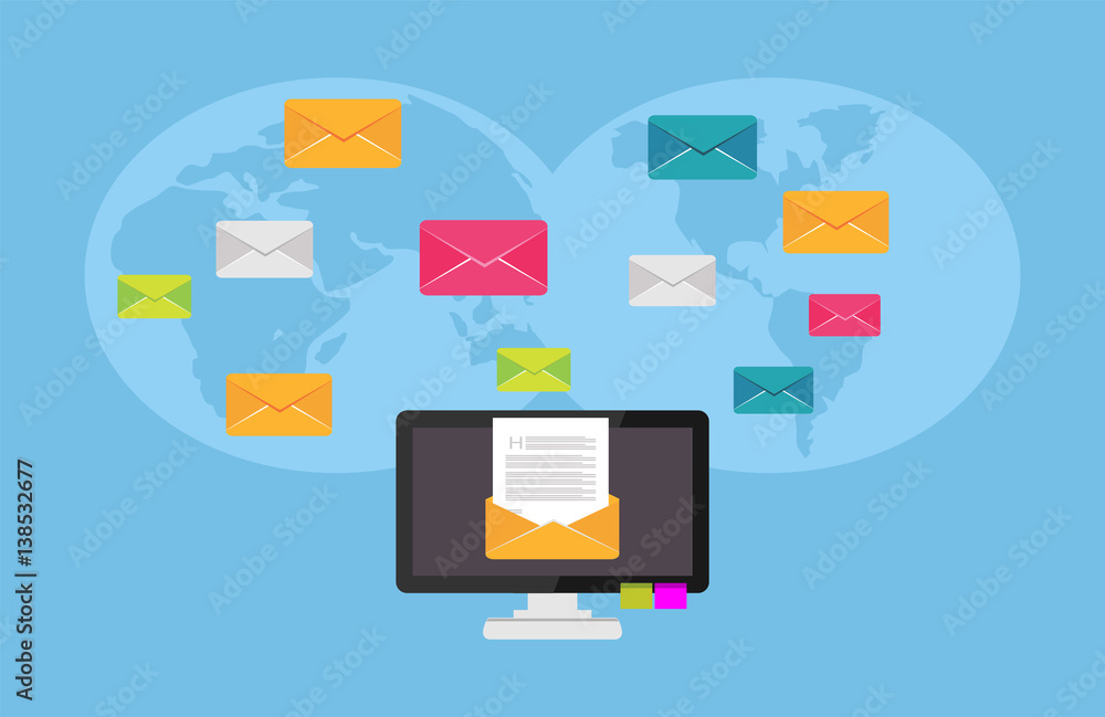Communication concept. Email. E-mail Communication concept. Email. E-mail