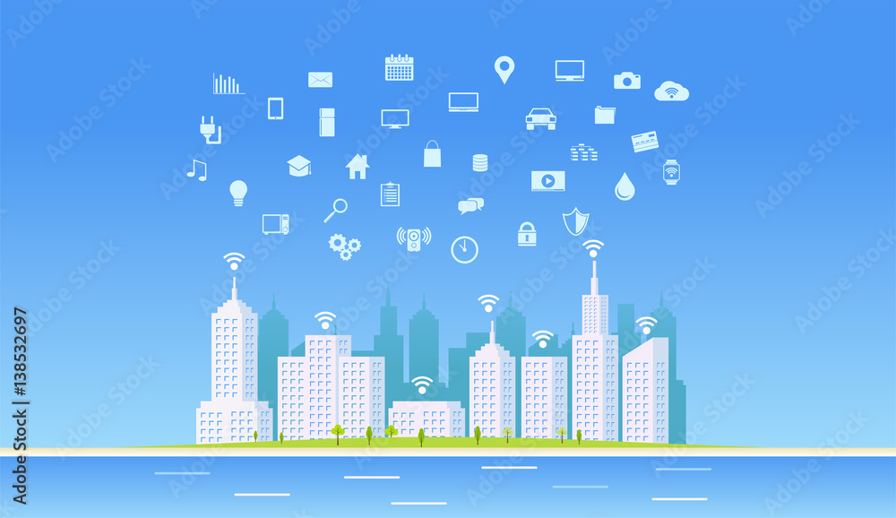 Smart city. IoT. Wireless communication