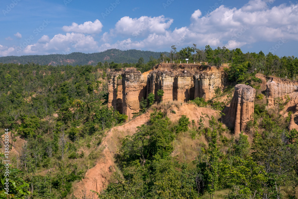 Pha Singh Leaw canyon ,Chiang Mai,Thailand by drone