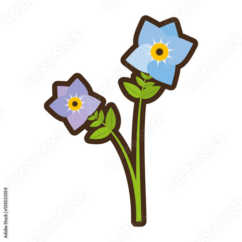 cartoon pansy flower plant nature vector illustration eps 10