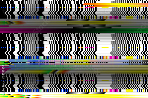 vector background. Digital glitch. pixels, broken