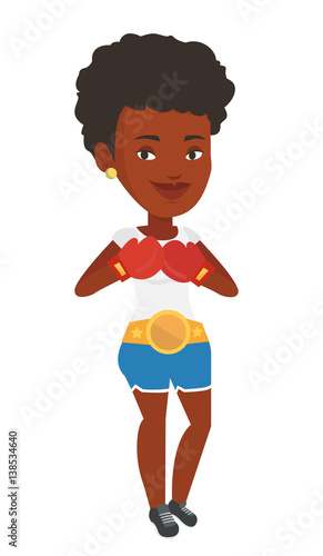 African-american confident boxer.
