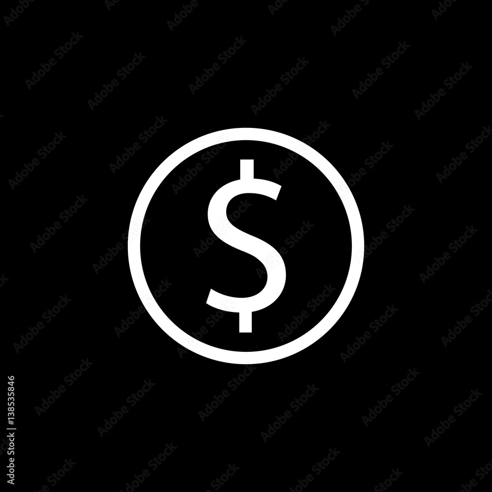 Still life of dollar signs on a black background Stock Photo - Alamy