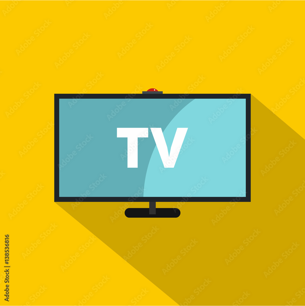 Television icon, flat style Television icon, flat style