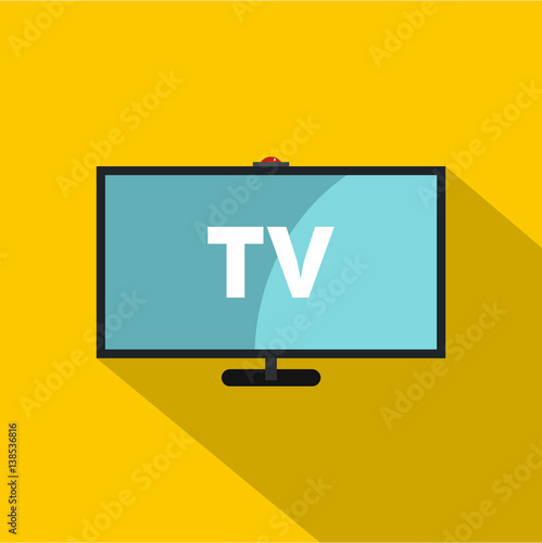 Television icon, flat style