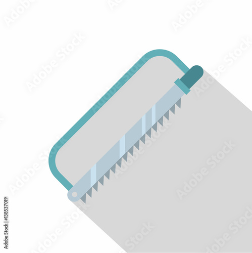 Surgical saw icon, flat style
