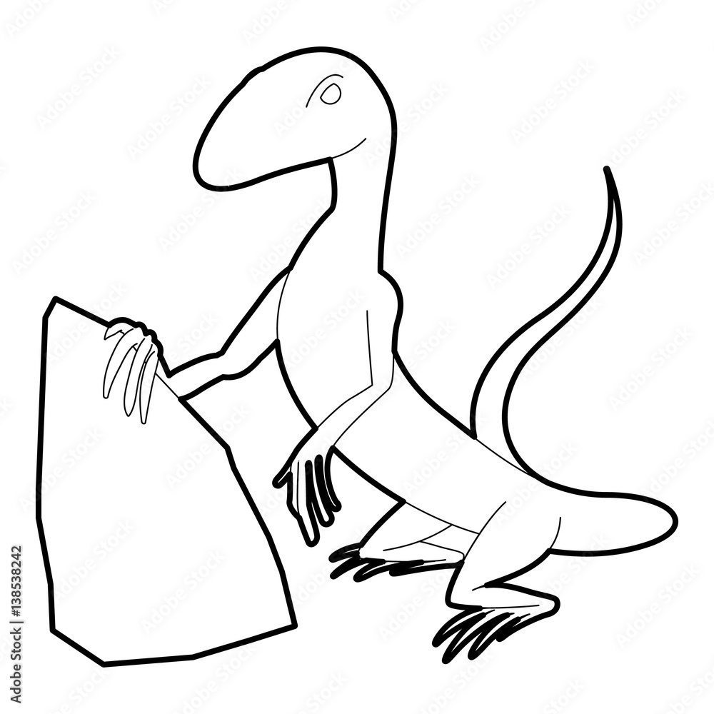 Standing lizard icon, outline style Standing lizard icon, outline style