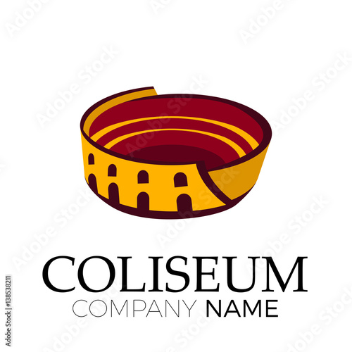 Vector abstract coliseum, Rome. Italian symbol