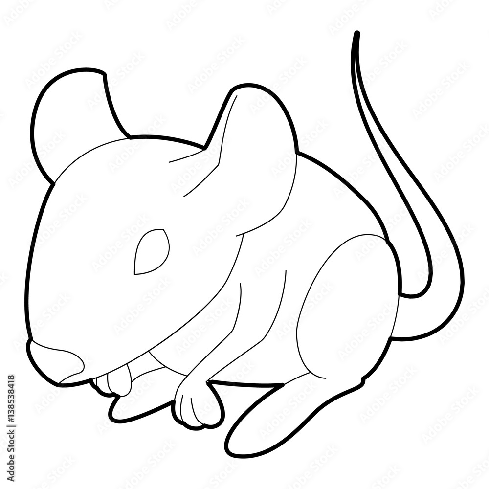 Rat icon, outline style Rat icon, outline style