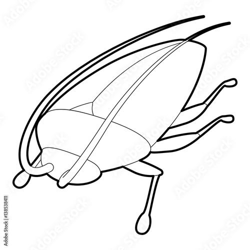 Cockroach icon, outline style