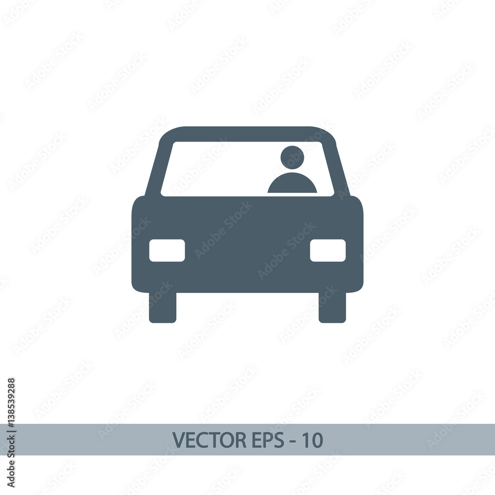 Obraz premium Car icon, vector illustration. Flat design style