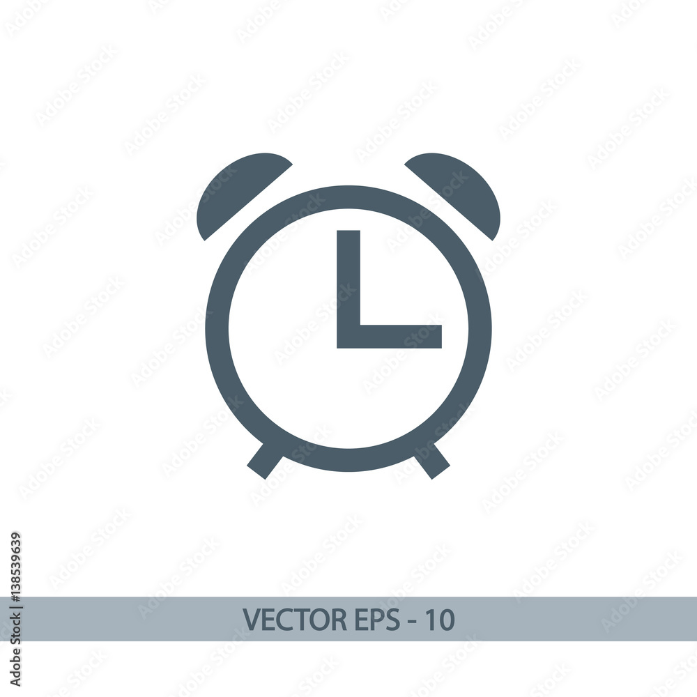 alarm clock icon, vector illustration. Flat design style alarm clock icon, vector illustration. Flat design style
