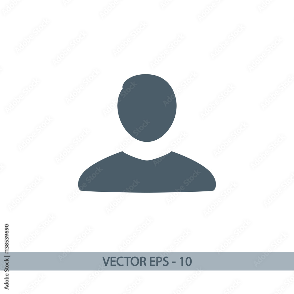 man icon, vector illustration. Flat design style man icon, vector illustration. Flat design style
