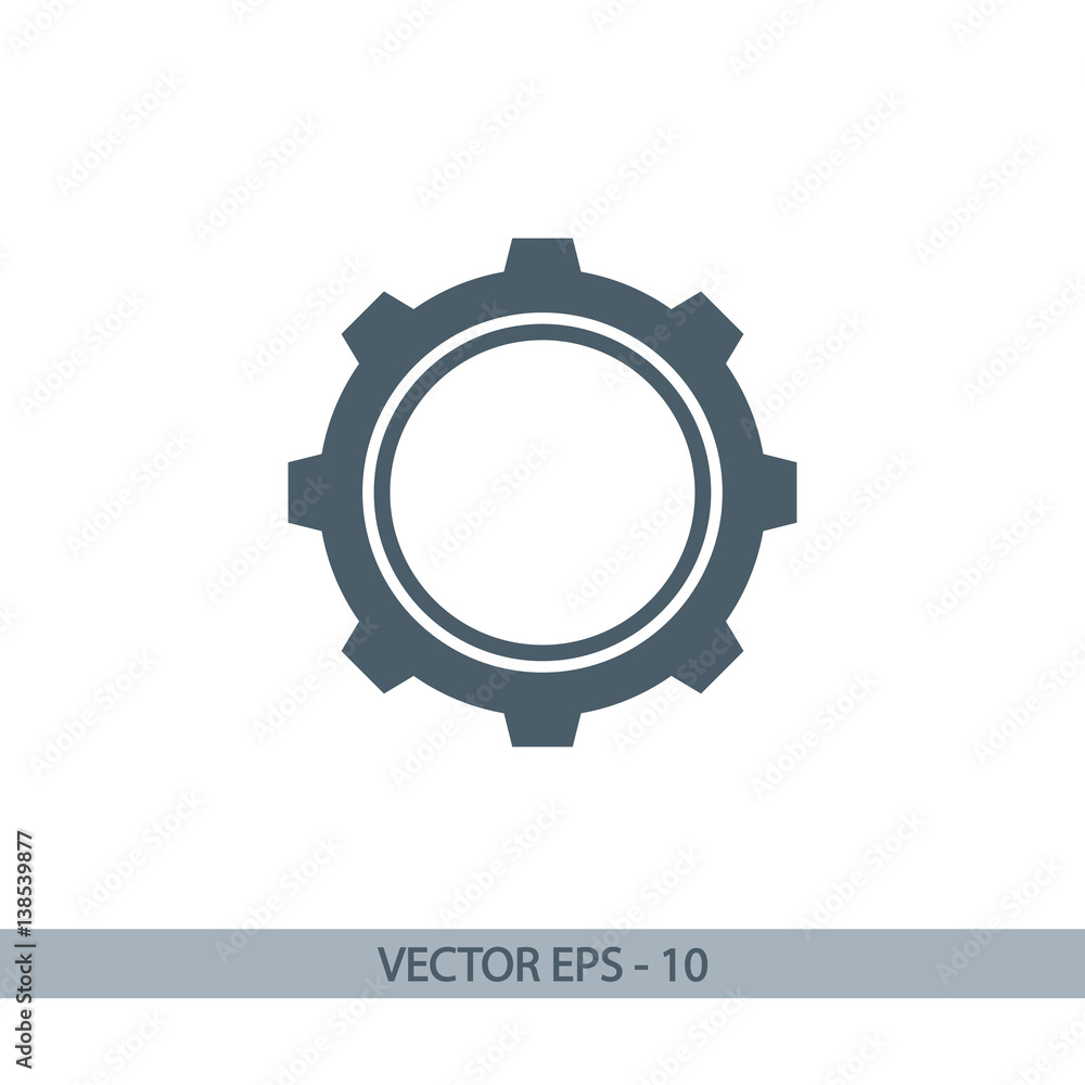 gear icon, vector illustration. Flat design style gear icon, vector illustration. Flat design style