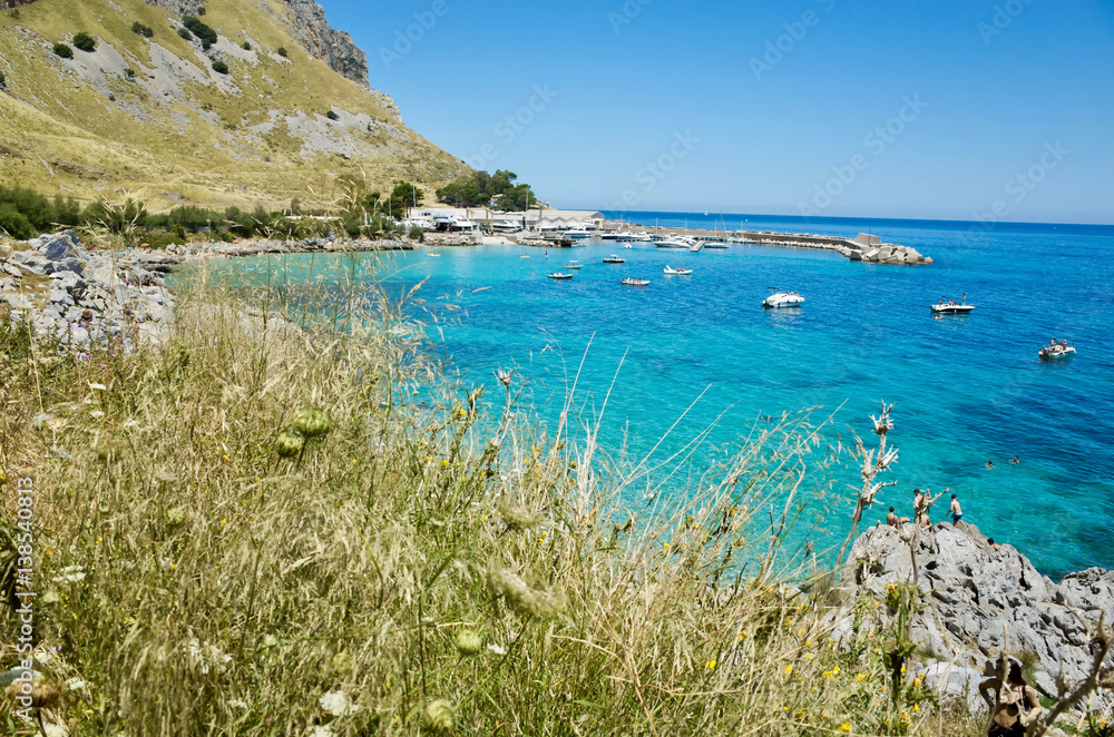 Lagoon in Riserva Naturale Di Capo Gallo, Mondello, Italy