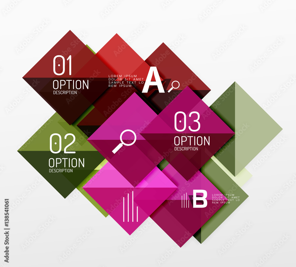 Repetition of overlapping color squares Repetition of overlapping color squares