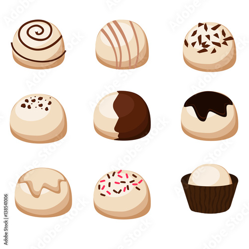 White chocolate candy set