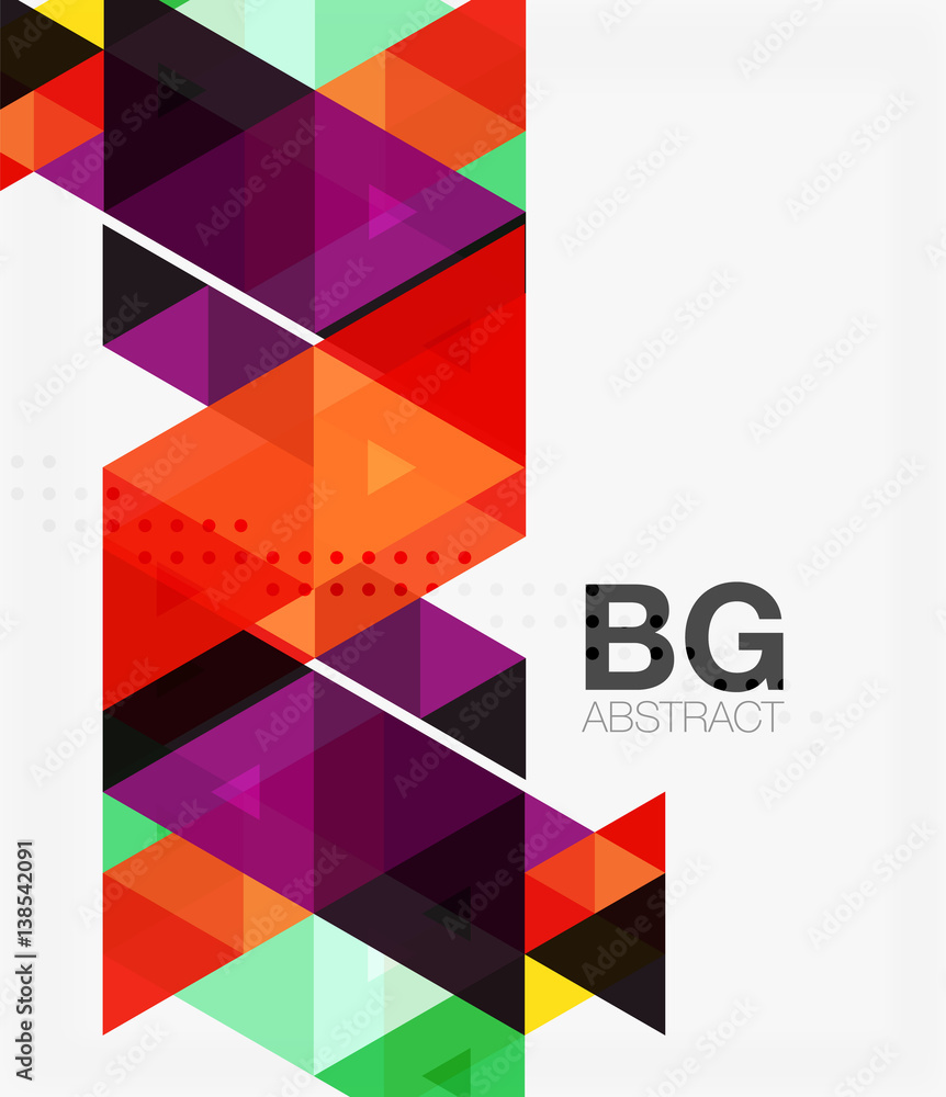 Triangle modern mosaic geometric template