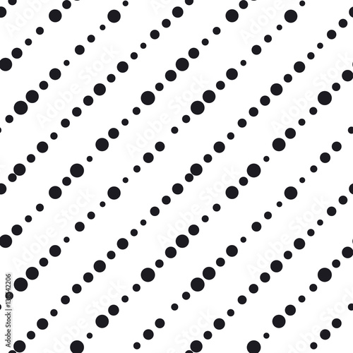 minimalistic black ink concept seamless pattern. modern simple dots silhouette repeatable motif. vector illustration