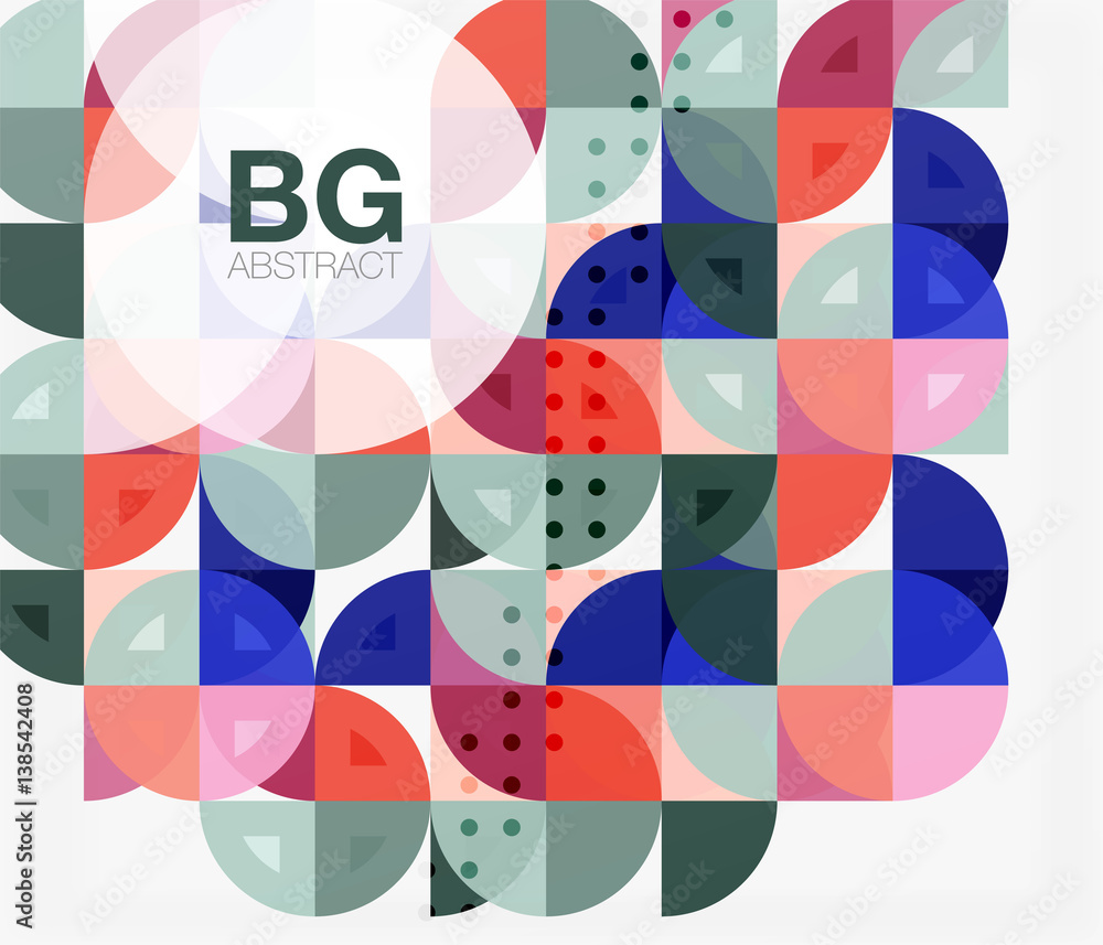 Fototapeta premium Minimalistic circle composition background