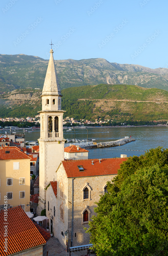 Top view of Old Town, Budva, Montenegro