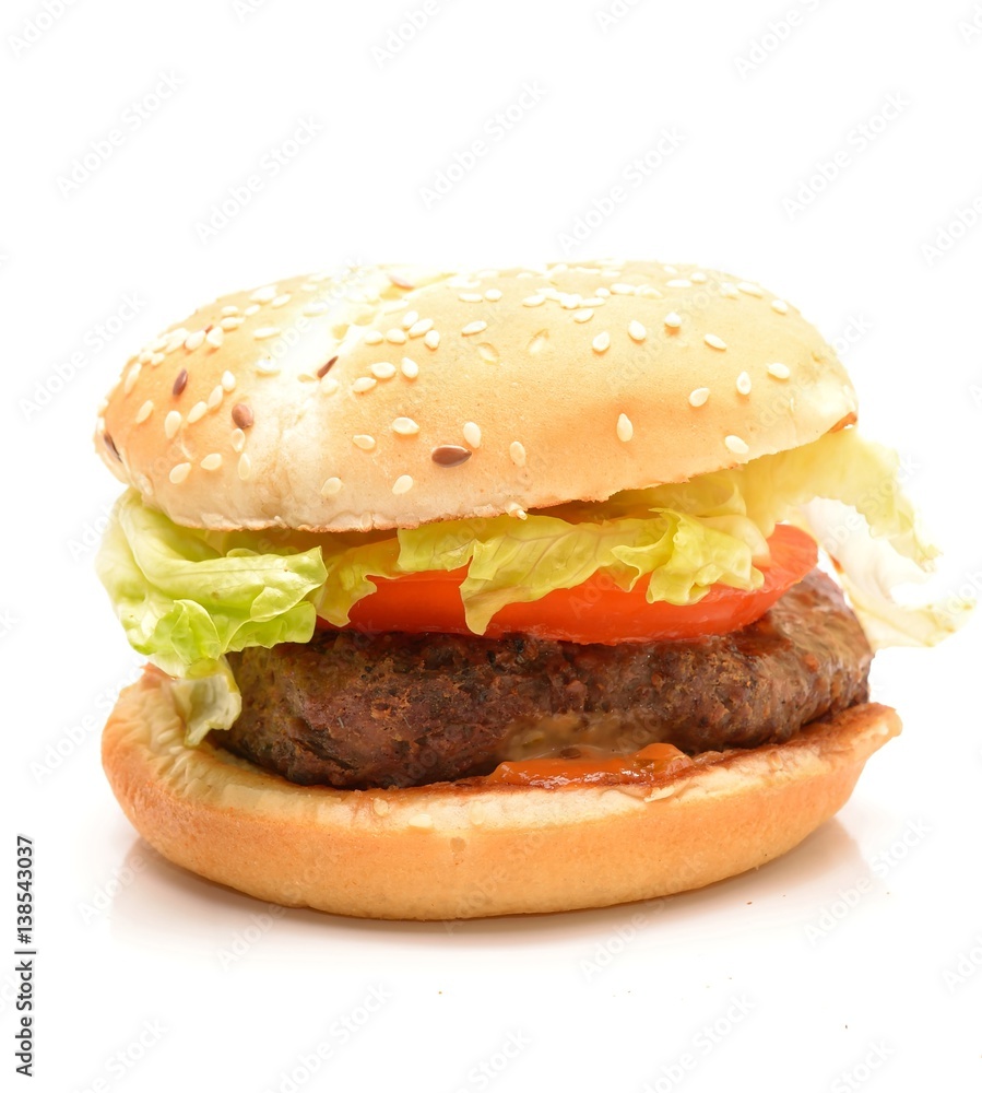big hamburger isolated on white big hamburger isolated on white