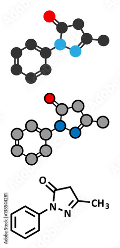 Edaravone drug molecule.