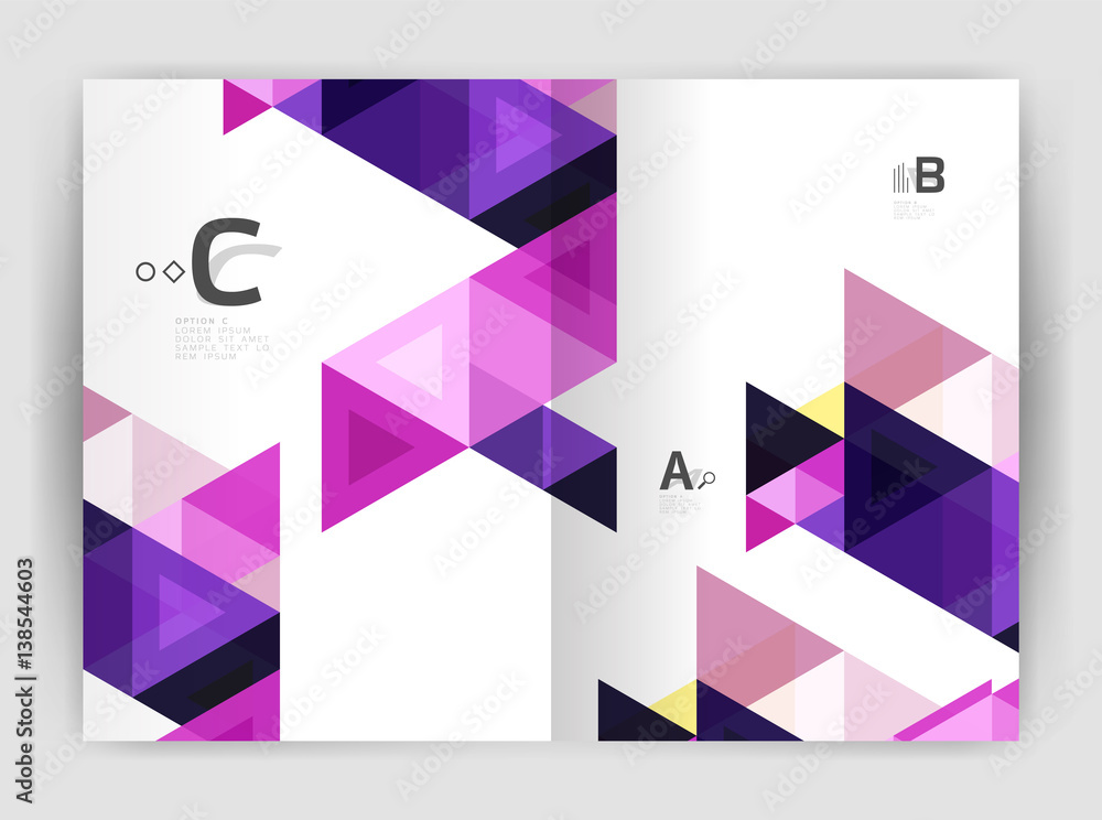 Modern triangle print template