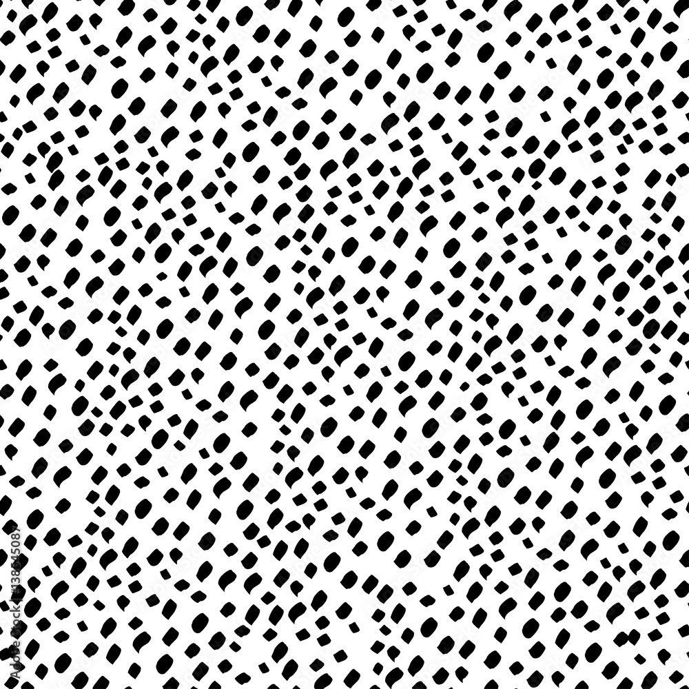 Seamless abstract painted ink pattern. Vector. Private touches with a brush. Black and white hand-drawn pattern. The ink dots. The texture of the wrapper or background. Seamless abstract painted ink pattern. Vector. Private touches with a brush. Black and white hand-drawn pattern. The ink dots. The texture of the wrapper or background.