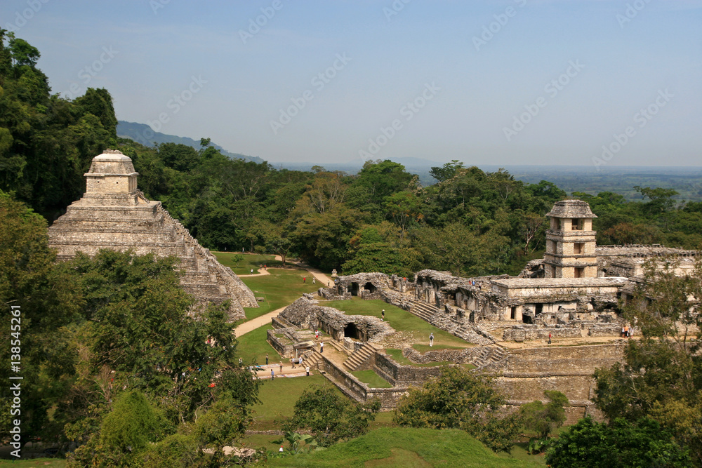 Temple of the Inscriptions, The Palace / Palenque, Mexico