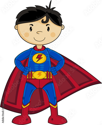 Cute Cartoon Comic Book Superhero
