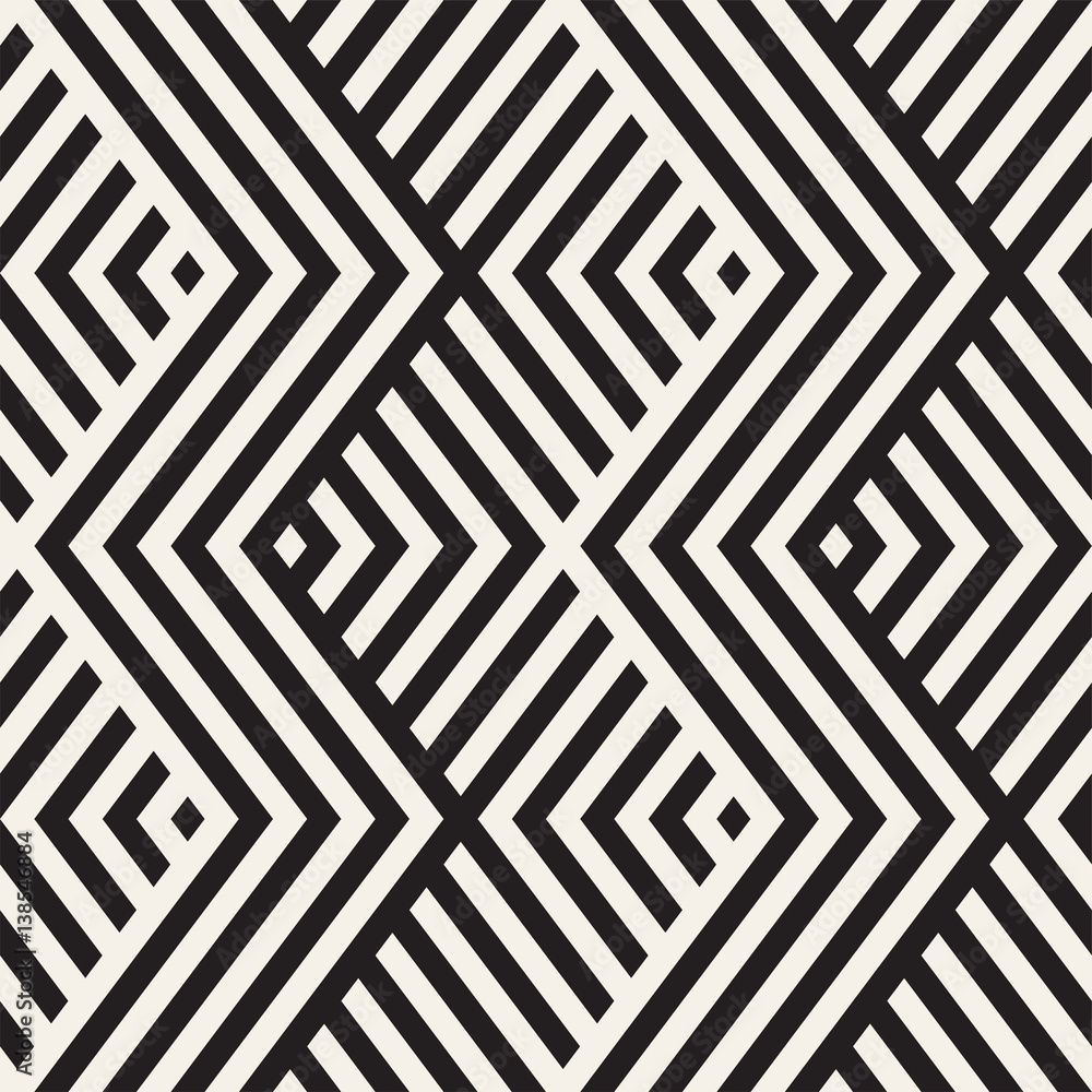Abstract ZigZag Parallel Stripes. Vector Seamless Pattern. Repeating Monochrome Background Abstract ZigZag Parallel Stripes. Vector Seamless Pattern. Repeating Monochrome Background