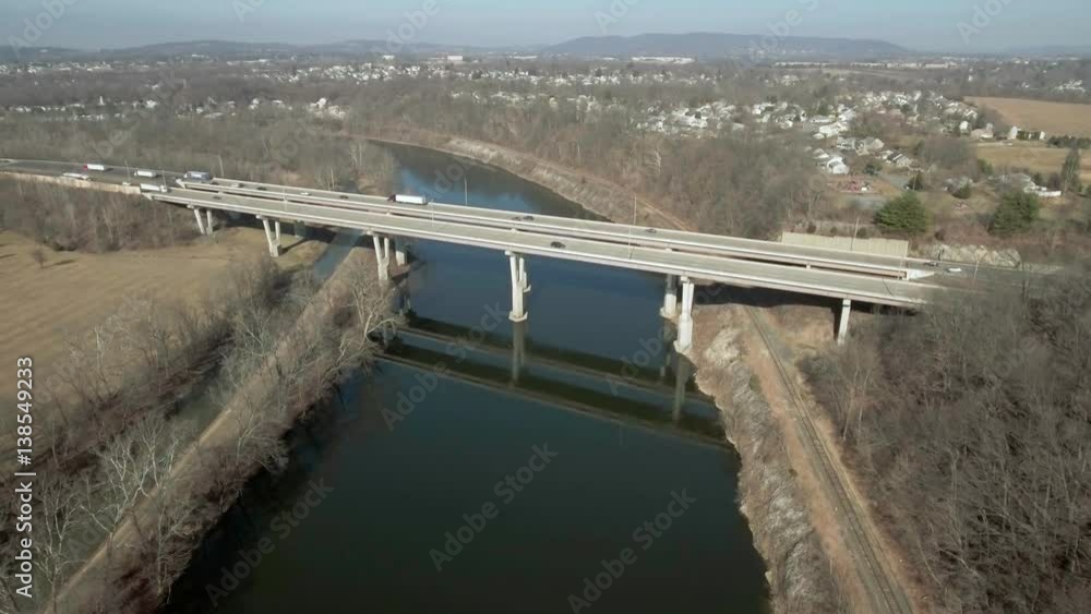 Highway bridge over river Highway bridge over river