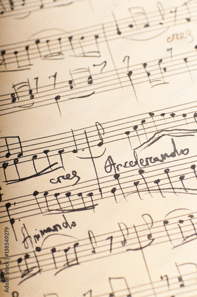 Fototapeta premium Vintage notes. Manuscript. Vertical photo