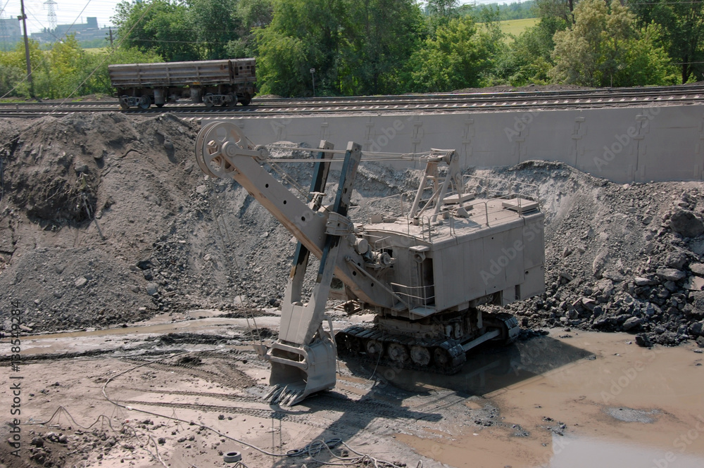 Industrial equipment in quarry Industrial equipment in quarry
