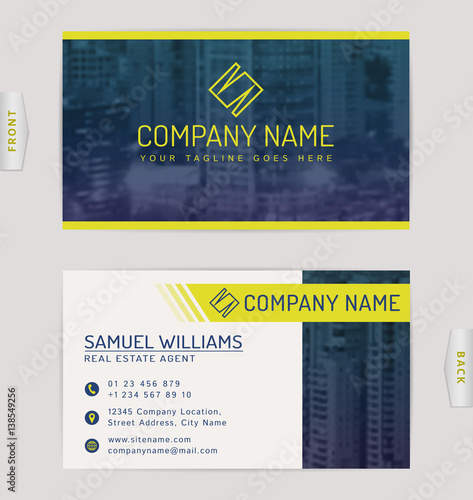 Business card template.