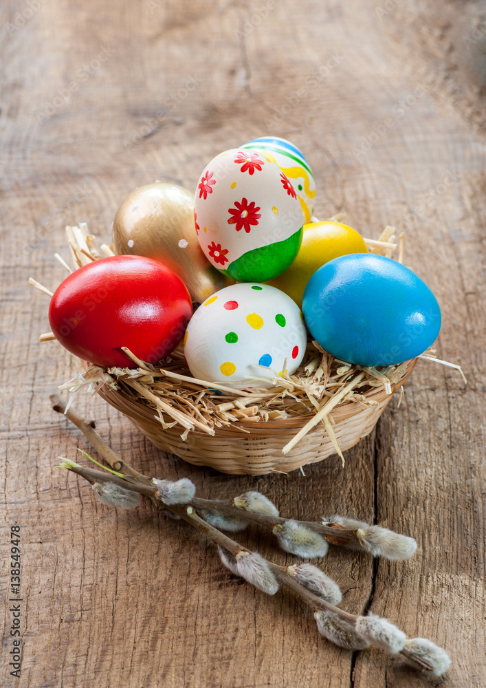 Colorful easter eggs
