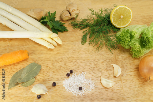 frische gemüse und gewürze