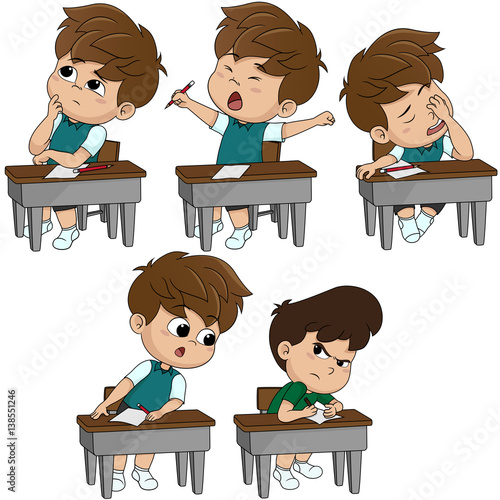 set of different kid pose learning.