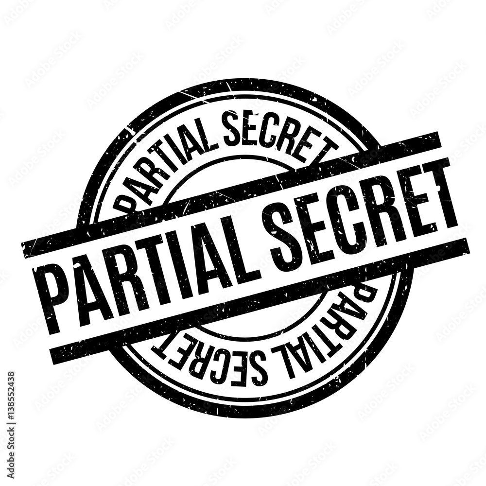 Partial Secret rubber stamp. Grunge design with dust scratches. Effects can be easily removed for a clean, crisp look. Color is easily changed. Partial Secret rubber stamp. Grunge design with dust scratches. Effects can be easily removed for a clean, crisp look. Color is easily changed.