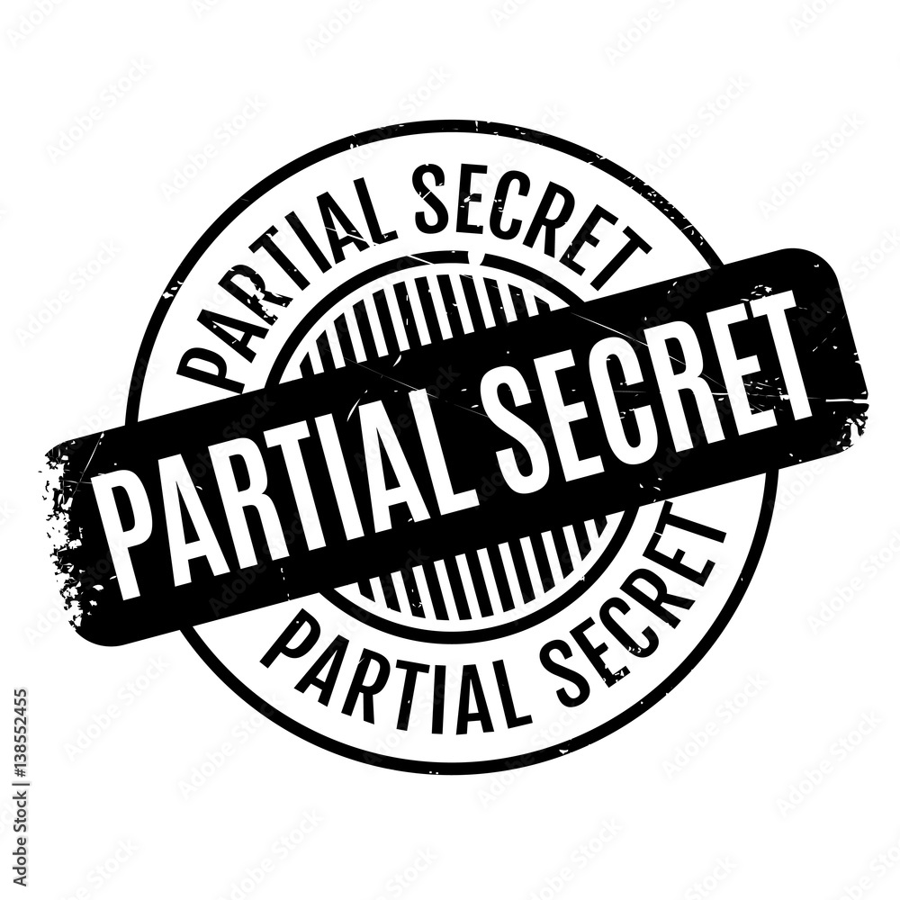 Partial Secret rubber stamp. Grunge design with dust scratches. Effects can be easily removed for a clean, crisp look. Color is easily changed. Partial Secret rubber stamp. Grunge design with dust scratches. Effects can be easily removed for a clean, crisp look. Color is easily changed.