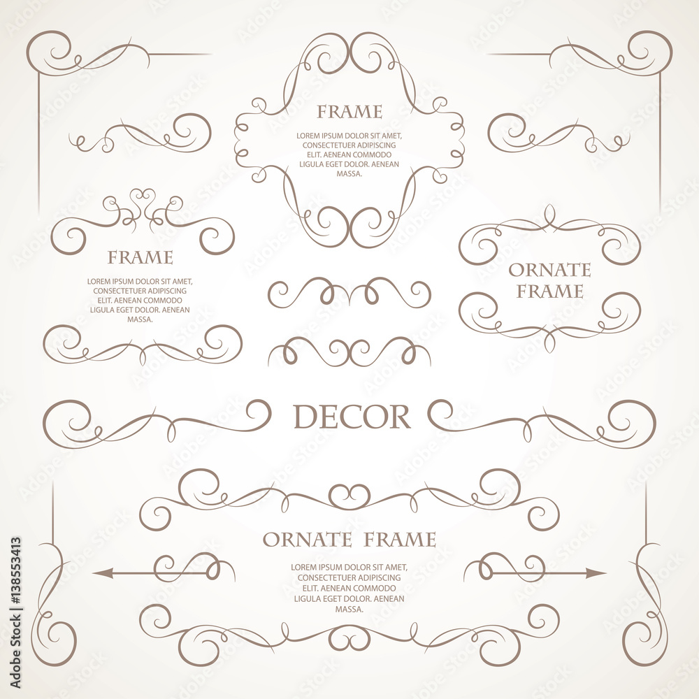 Vector set of decorative elements.