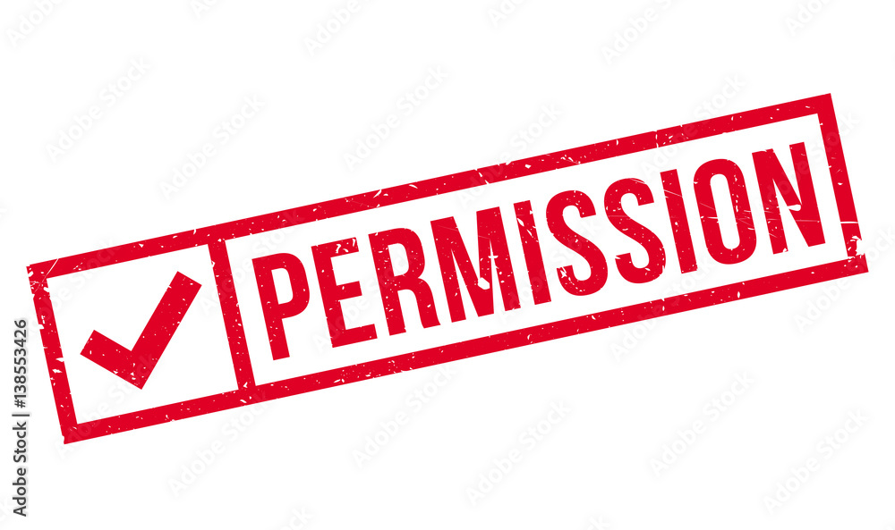 Permission rubber stamp. Grunge design with dust scratches. Effects can be easily removed for a clean, crisp look. Color is easily changed. Permission rubber stamp. Grunge design with dust scratches. Effects can be easily removed for a clean, crisp look. Color is easily changed.