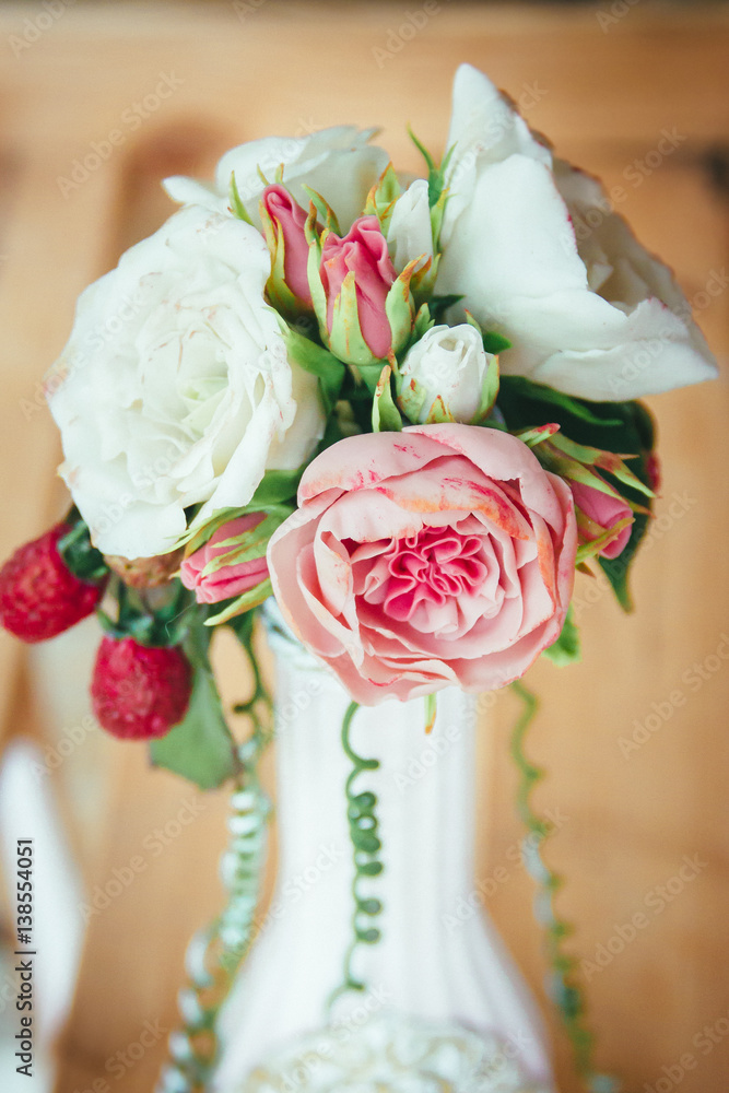 Wedding flowers in a vase Wedding flowers in a vase
