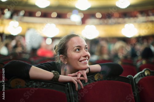 Photography Woman in auditorium of teatre