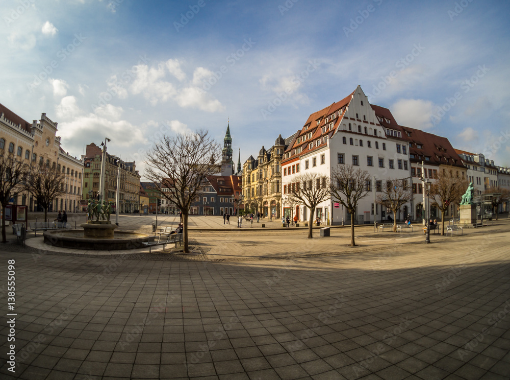 Obraz premium Auf dem Hauptmarkt in Zwickau