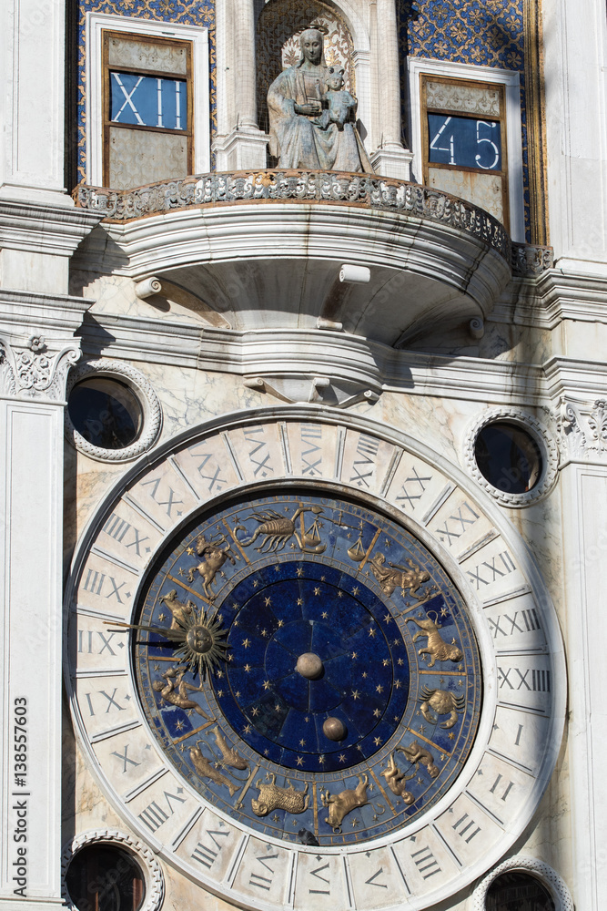 St Mark clock tower in Venice